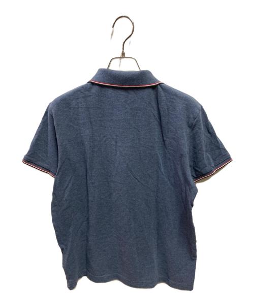 MONCLER（モンクレール）MONCLER (モンクレール) ロゴワッペンポロシャツ ブルー サイズ:Mの古着・服飾アイテム