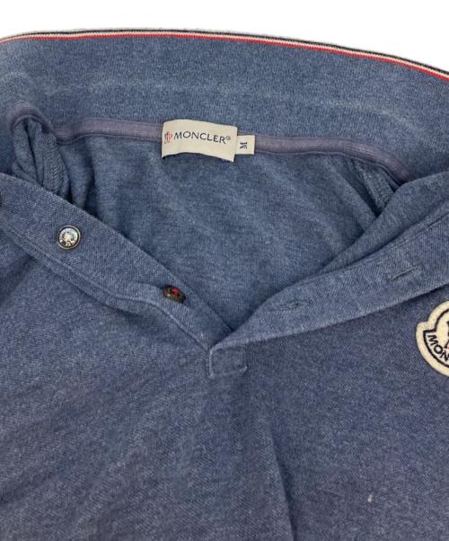 MONCLER（モンクレール）MONCLER (モンクレール) ロゴワッペンポロシャツ ブルー サイズ:Mの古着・服飾アイテム