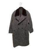 TODAYFULトゥデイフル）の古着「Doublecollar Tweed Coat」｜ブラウン