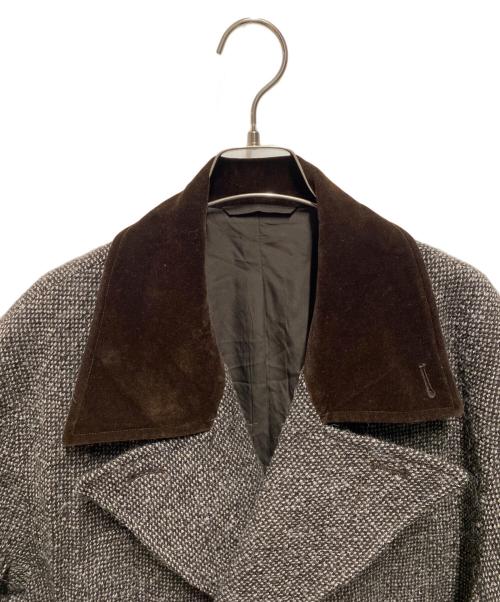 TODAYFUL（トゥデイフル）TODAYFUL (トゥデイフル) Doublecollar Tweed Coat ブラウン サイズ:38の古着・服飾アイテム