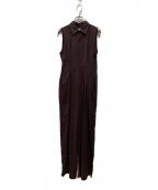 TODAYFULトゥデイフル）の古着「Linen Sleeveless Combinaison」｜ブラウン