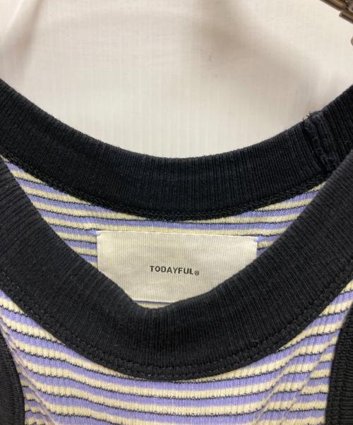 TODAYFUL（トゥデイフル）TODAYFUL (トゥデイフル) マルチボーダーリブドレス イエロー サイズ:38の古着・服飾アイテム