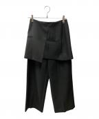 TODAYFULトゥデイフル）の古着「Layered Twill Trousers」｜ブラック