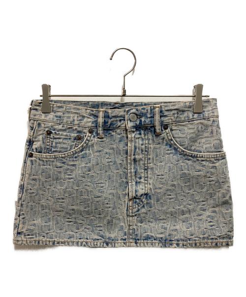 Acne studios（アクネ ストゥディオズ）Acne studios (アクネ ストゥディオズ) Monogram Denim Mini Skirt インディゴ サイズ:34の古着・服飾アイテム