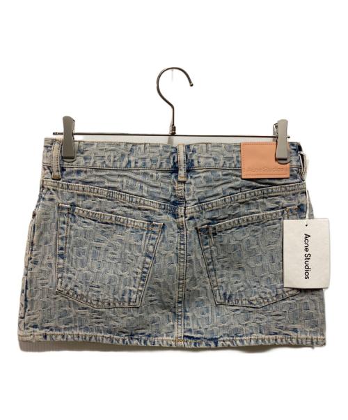 Acne studios（アクネ ストゥディオズ）Acne studios (アクネ ストゥディオズ) Monogram Denim Mini Skirt インディゴ サイズ:34の古着・服飾アイテム