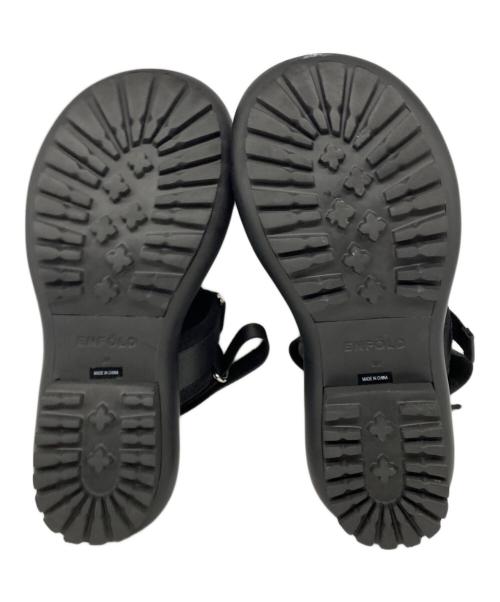 ENFOLD（エンフォルド）ENFOLD (エンフォルド) TUBE-SOLE SANDAL ブラック サイズ:38の古着・服飾アイテム