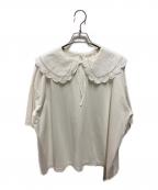 YORIヨリ）の古着「スカラップカラーTEE」｜ホワイト