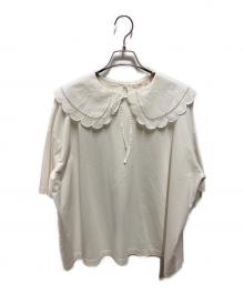 YORI（ヨリ）の古着「スカラップカラーTEE」｜ホワイト