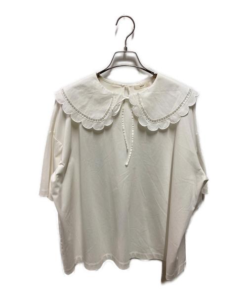 YORI（ヨリ）YORI (ヨリ) スカラップカラーTEE ホワイト サイズ:Freeの古着・服飾アイテム