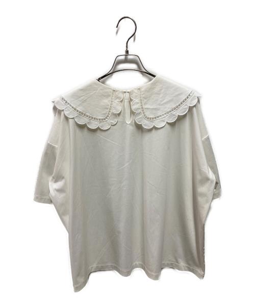 YORI（ヨリ）YORI (ヨリ) スカラップカラーTEE ホワイト サイズ:Freeの古着・服飾アイテム