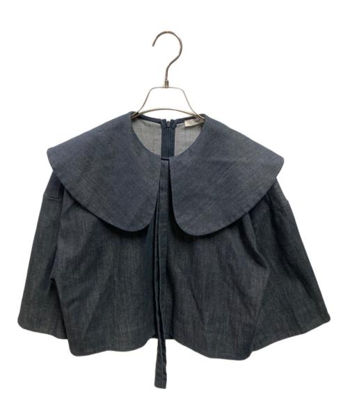 YORI（ヨリ）YORI (ヨリ) ビックカラーブラウス インディゴ サイズ:FREEの古着・服飾アイテム