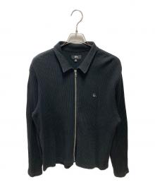 stussy（ステューシー）の古着「BIG THERMAL ZIP SHIRT」｜ブラック