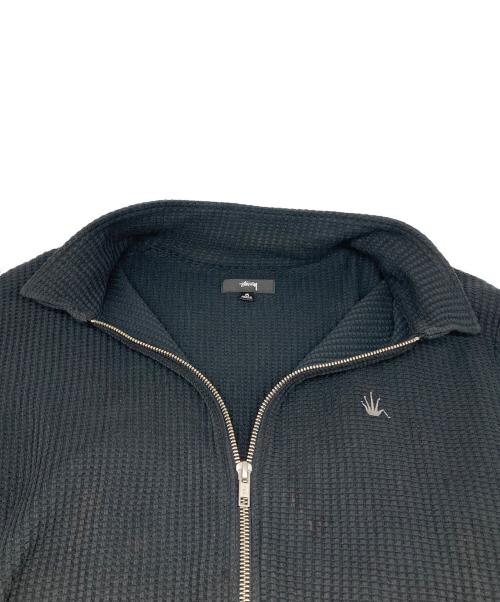 stussy（ステューシー）stussy (ステューシー) BIG THERMAL ZIP SHIRT ブラック サイズ:Mの古着・服飾アイテム