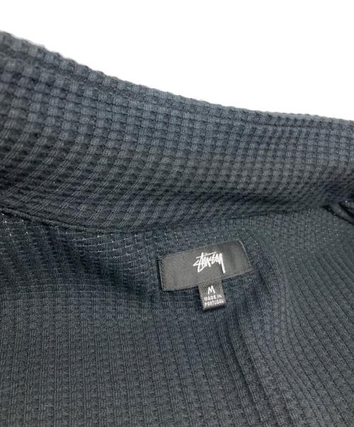 stussy（ステューシー）stussy (ステューシー) BIG THERMAL ZIP SHIRT ブラック サイズ:Mの古着・服飾アイテム