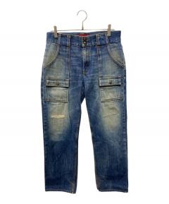 中古・古着通販】POLO JEANS (ポロジーンズ) レザーパンツ ブラック