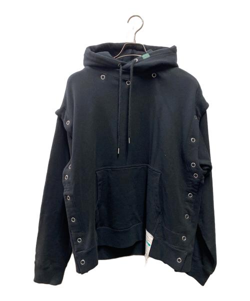 MIHARA YASUHIRO（ミハラヤスヒロ）MIHARA YASUHIRO (ミハラヤスヒロ) スナップフーディー ブラック サイズ:46の古着・服飾アイテム