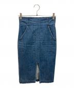 Mame Kurogouchiマメクロゴウチ）の古着「デニムスカート MM17SS-SK047」｜インディゴ