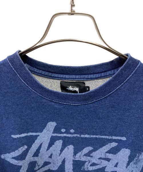 stussy（ステューシー）stussy (ステューシー) インディゴ半袖スウェット インディゴ サイズ:Sの古着・服飾アイテム