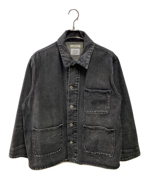 JOURNAL STANDARD relume（ジャーナルスタンダード レリューム）JOURNAL STANDARD relume (ジャーナルスタンダード レリューム) クラフト デニム カバーオール ブラック サイズ:Lの古着・服飾アイテム