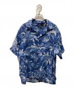 POLO RALPH LAURENポロ・ラルフローレン）の古着「オープンカラーリネンシャツ」｜ブルー