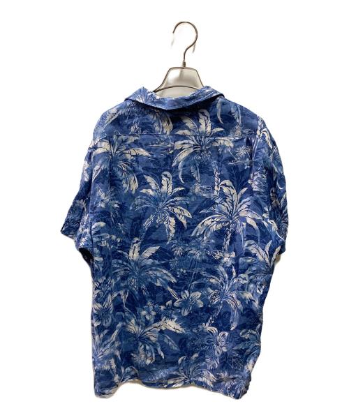 POLO RALPH LAUREN（ポロ・ラルフローレン）POLO RALPH LAUREN (ポロ・ラルフローレン) オープンカラーリネンシャツ ブルー サイズ:Ｍの古着・服飾アイテム
