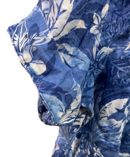 POLO RALPH LAUREN（ポロ・ラルフローレン）POLO RALPH LAUREN (ポロ・ラルフローレン) オープンカラーリネンシャツ ブルー サイズ:Ｍの古着・服飾アイテム