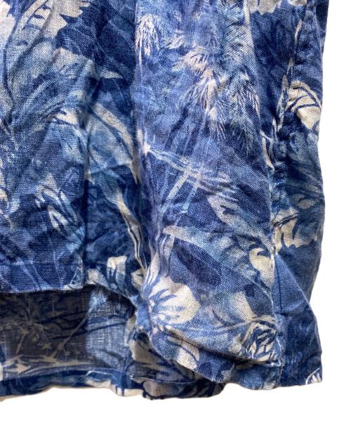 POLO RALPH LAUREN（ポロ・ラルフローレン）POLO RALPH LAUREN (ポロ・ラルフローレン) オープンカラーリネンシャツ ブルー サイズ:Ｍの古着・服飾アイテム