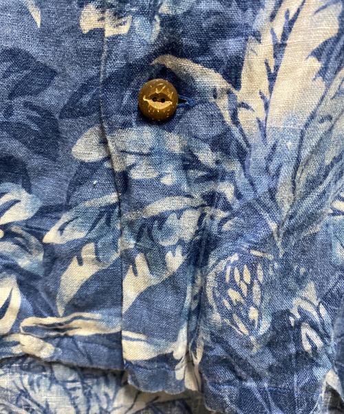 POLO RALPH LAUREN（ポロ・ラルフローレン）POLO RALPH LAUREN (ポロ・ラルフローレン) オープンカラーリネンシャツ ブルー サイズ:Ｍの古着・服飾アイテム