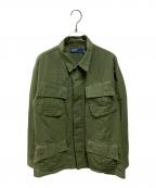 POLO RALPH LAURENポロ・ラルフローレン）の古着「リップストップ ユーティリティ オーバーシャツ」｜グリーン