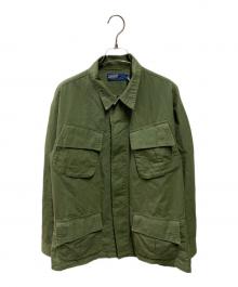 POLO RALPH LAUREN（ポロ・ラルフローレン）の古着「リップストップ ユーティリティ オーバーシャツ」｜グリーン