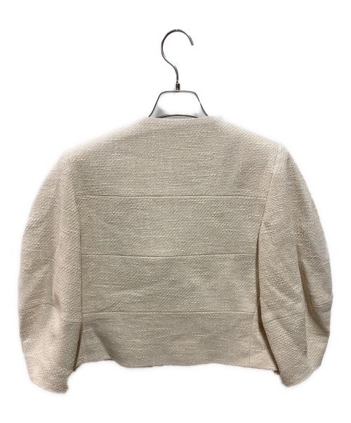 cygne（シーニュ）cygne (シーニュ) コットンツイードジャケット ベージュの古着・服飾アイテム