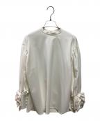 shirocon yoriシロコン ヨリ）の古着「リボンカフスブラウス」｜ホワイト