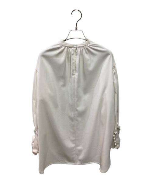 shirocon yori（シロコン ヨリ）shirocon yori (シロコン ヨリ) リボンカフスブラウス ホワイト サイズ:34の古着・服飾アイテム