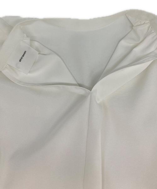 shirocon yori（シロコン ヨリ）shirocon yori (シロコン ヨリ) リボンカフスブラウス ホワイト サイズ:34の古着・服飾アイテム