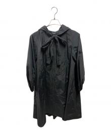 YORI（ヨリ）の古着「ビッグリボン撥水ロングパーカー」｜ブラック