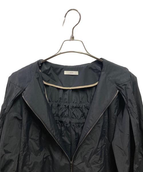 YORI（ヨリ）YORI (ヨリ) ビッグリボン撥水ロングパーカー ブラック サイズ:FREEの古着・服飾アイテム