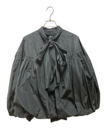 YORI（ヨリ）の古着「リボンバルーンブラウス」｜ブラック