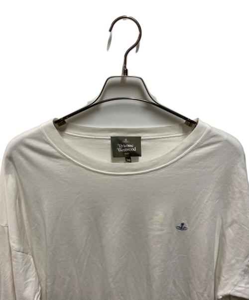 Vivienne Westwood（ヴィヴィアンウエストウッド）Vivienne Westwood (ヴィヴィアンウエストウッド) オーブ刺繍カットソー ホワイト サイズ:46の古着・服飾アイテム