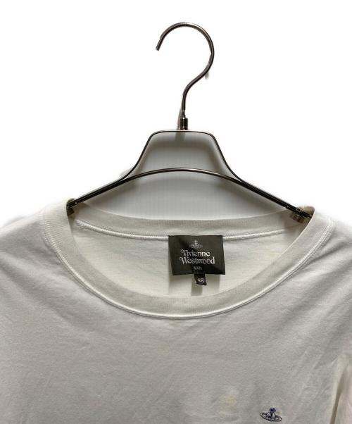 Vivienne Westwood（ヴィヴィアンウエストウッド）Vivienne Westwood (ヴィヴィアンウエストウッド) オーブ刺繍カットソー ホワイト サイズ:46の古着・服飾アイテム