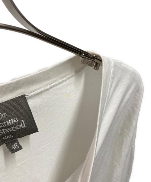 Vivienne Westwood（ヴィヴィアンウエストウッド）Vivienne Westwood (ヴィヴィアンウエストウッド) オーブ刺繍カットソー ホワイト サイズ:46の古着・服飾アイテム