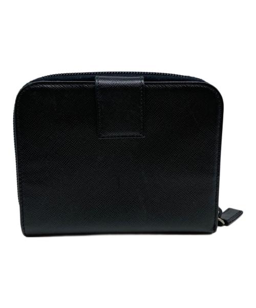 PRADA（プラダ）PRADA (プラダ) サフィアーノ2つ折り財布 ブラックの古着・服飾アイテム