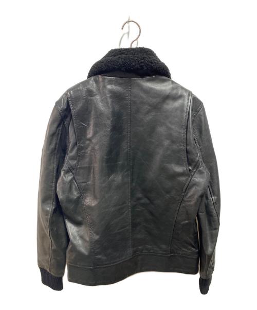 DIESEL（ディーゼル）DIESEL (ディーゼル) ファー付レザージャケット ブラック サイズ:Mの古着・服飾アイテム