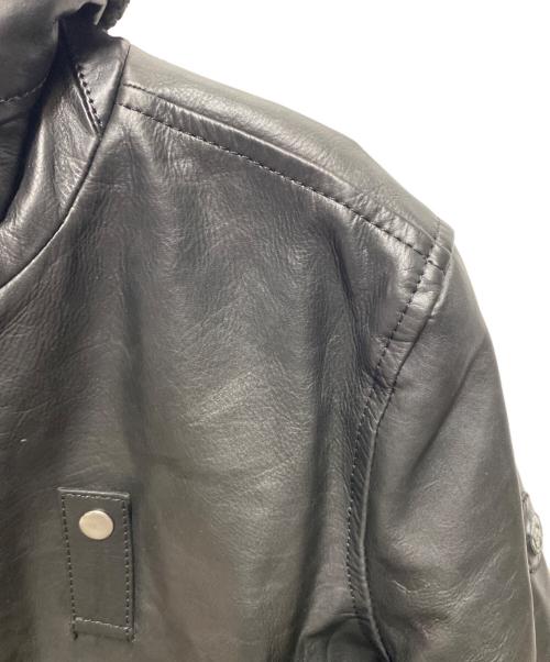 DIESEL（ディーゼル）DIESEL (ディーゼル) ファー付レザージャケット ブラック サイズ:Mの古着・服飾アイテム