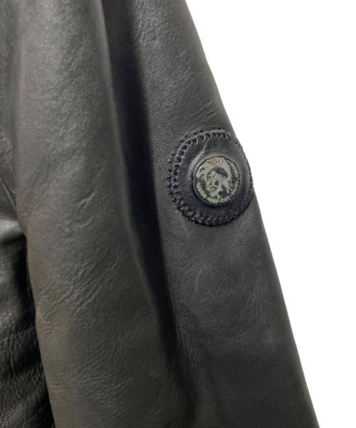 DIESEL（ディーゼル）DIESEL (ディーゼル) ファー付レザージャケット ブラック サイズ:Mの古着・服飾アイテム
