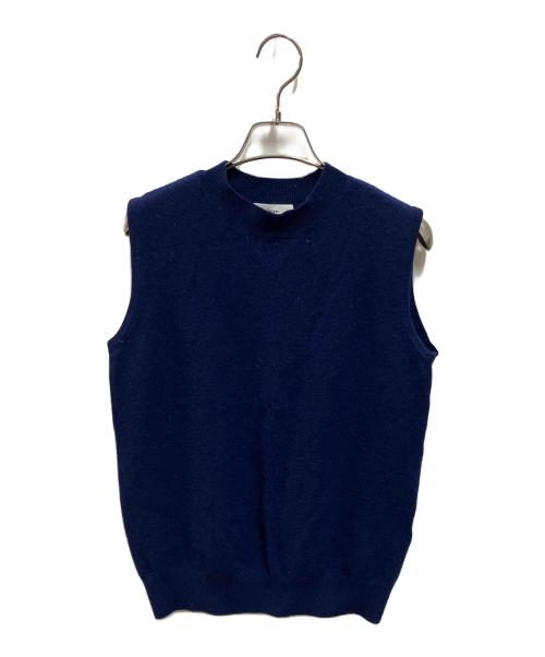 ebure（エブール）ebure (エブール) カシミヤニットベスト ブルー サイズ:freeの古着・服飾アイテム
