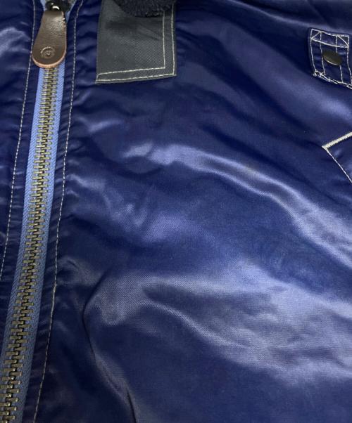 BEAMS（ビームス）BEAMS (ビームス) ワイドショートフィット B-15タイプ フライトジャケット ブルー サイズ:Mの古着・服飾アイテム