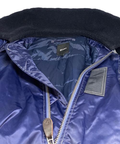 BEAMS（ビームス）BEAMS (ビームス) ワイドショートフィット B-15タイプ フライトジャケット ブルー サイズ:Mの古着・服飾アイテム