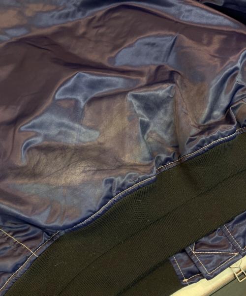 BEAMS（ビームス）BEAMS (ビームス) ワイドショートフィット B-15タイプ フライトジャケット ブルー サイズ:Mの古着・服飾アイテム
