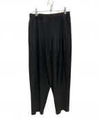 HOMME PLISSE ISSEY MIYAKEオム プリッセ イッセイ ミヤケ）の古着「erasable pleated pants」｜ブラック
