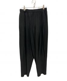 HOMME PLISSE ISSEY MIYAKE（オム プリッセ イッセイ ミヤケ）の古着「erasable pleated pants」｜ブラック